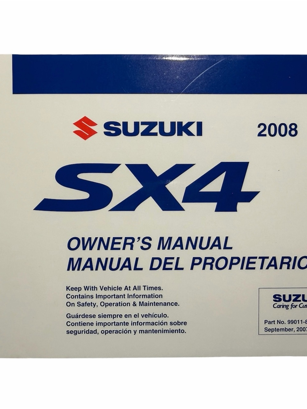 SX4 Owner's Manual - Blue & White